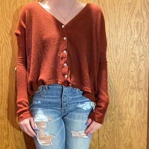 Long sleeve button top/sweater